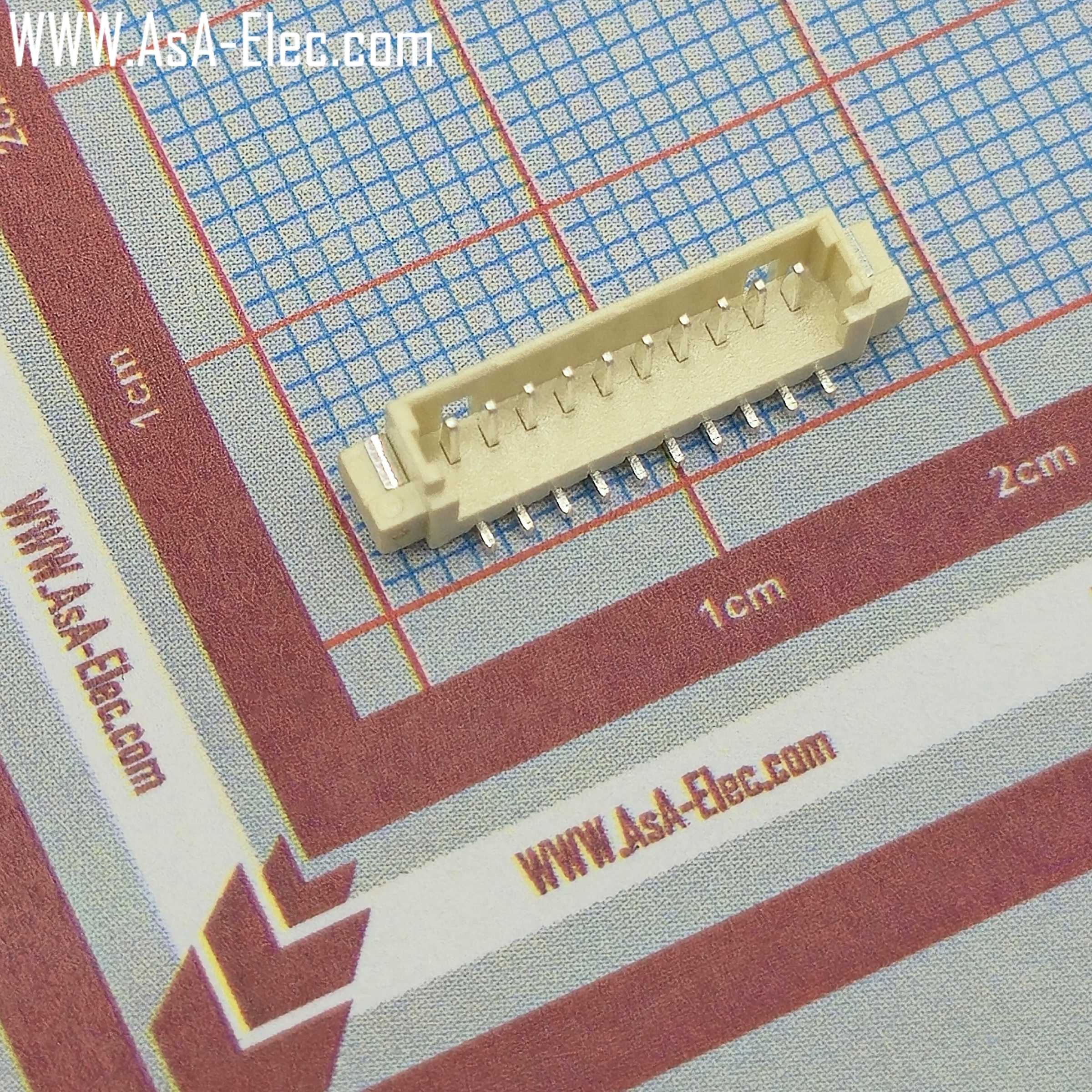 کانکتور FH تیغه ای 1.25 میلی متر 10 پین نر SMD STRAIGHT